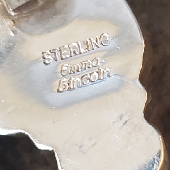 Navajo Emma Lincoln Turquoise/MOP Clip-on Earrings - Picture 6 of 9